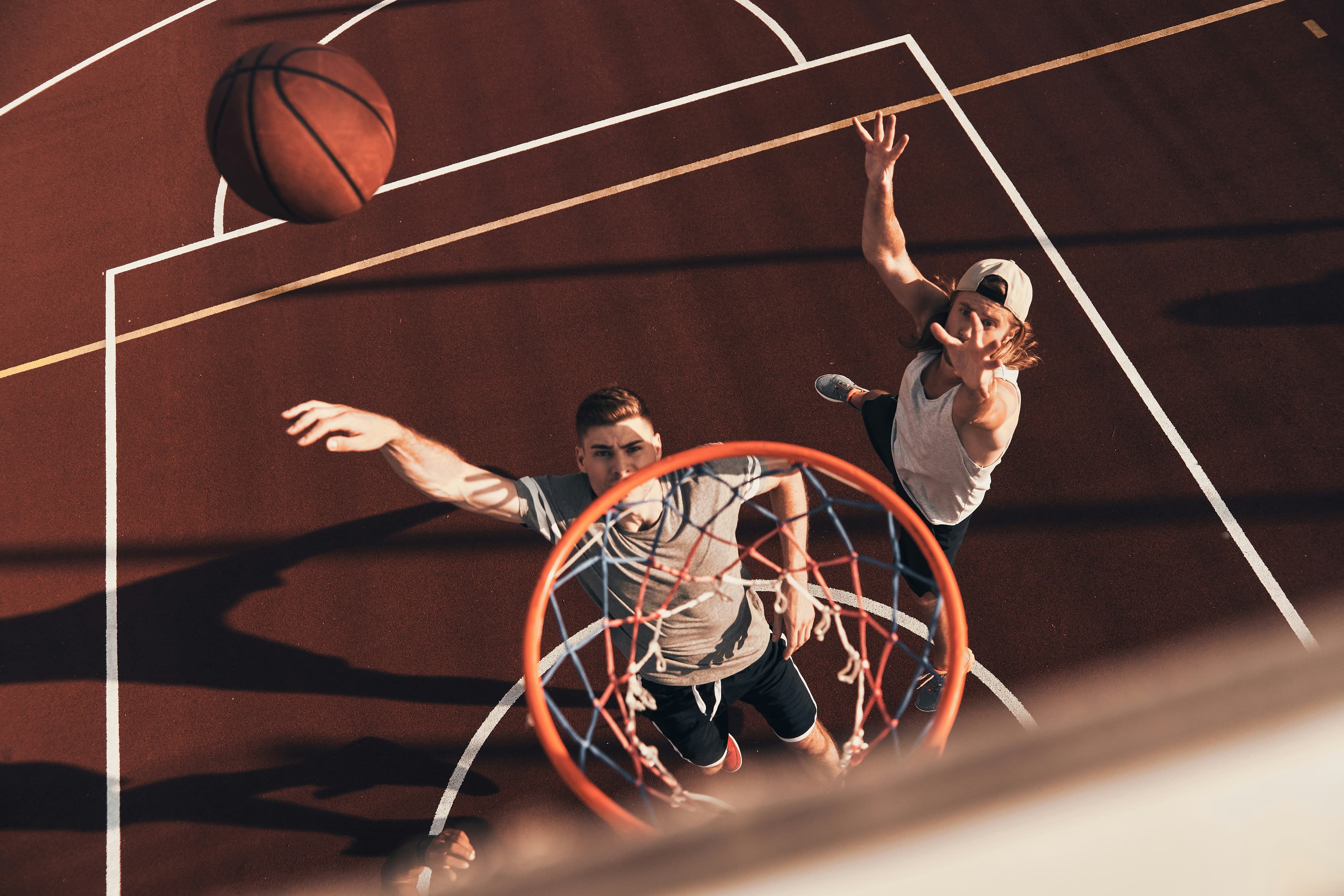 Youth athletes playing competitive basketball in Winnipeg